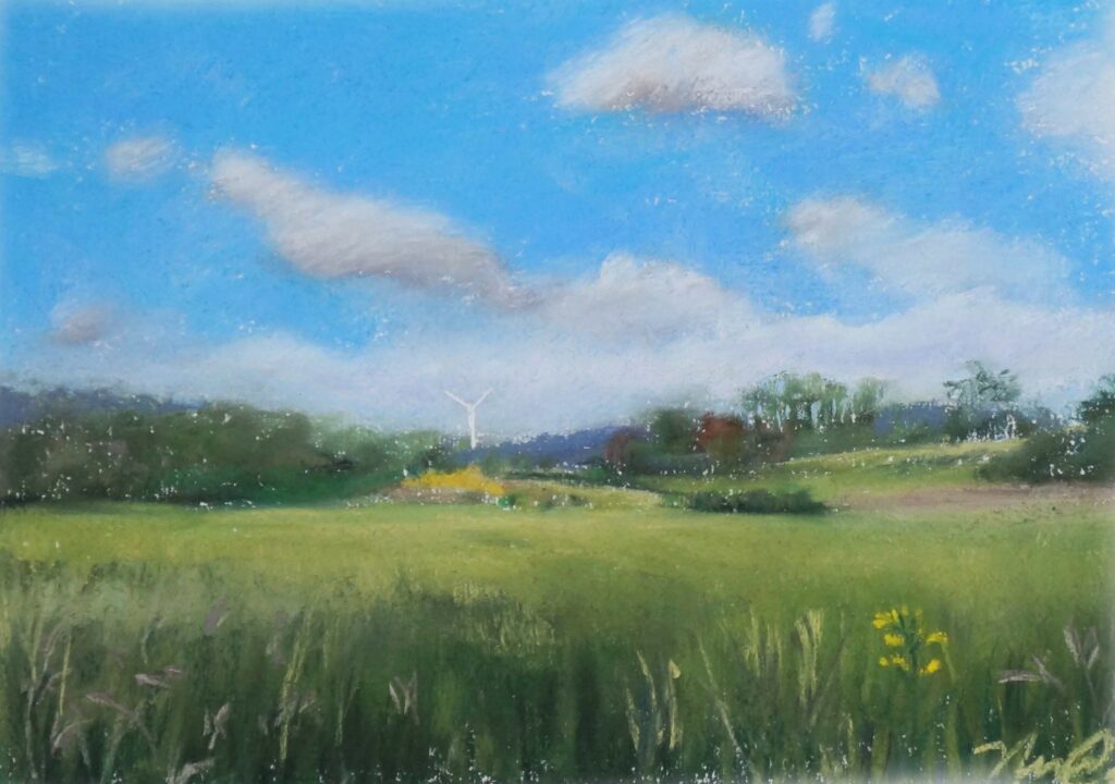 fine art soft pastel landscape, Beatriz Herrera Campo