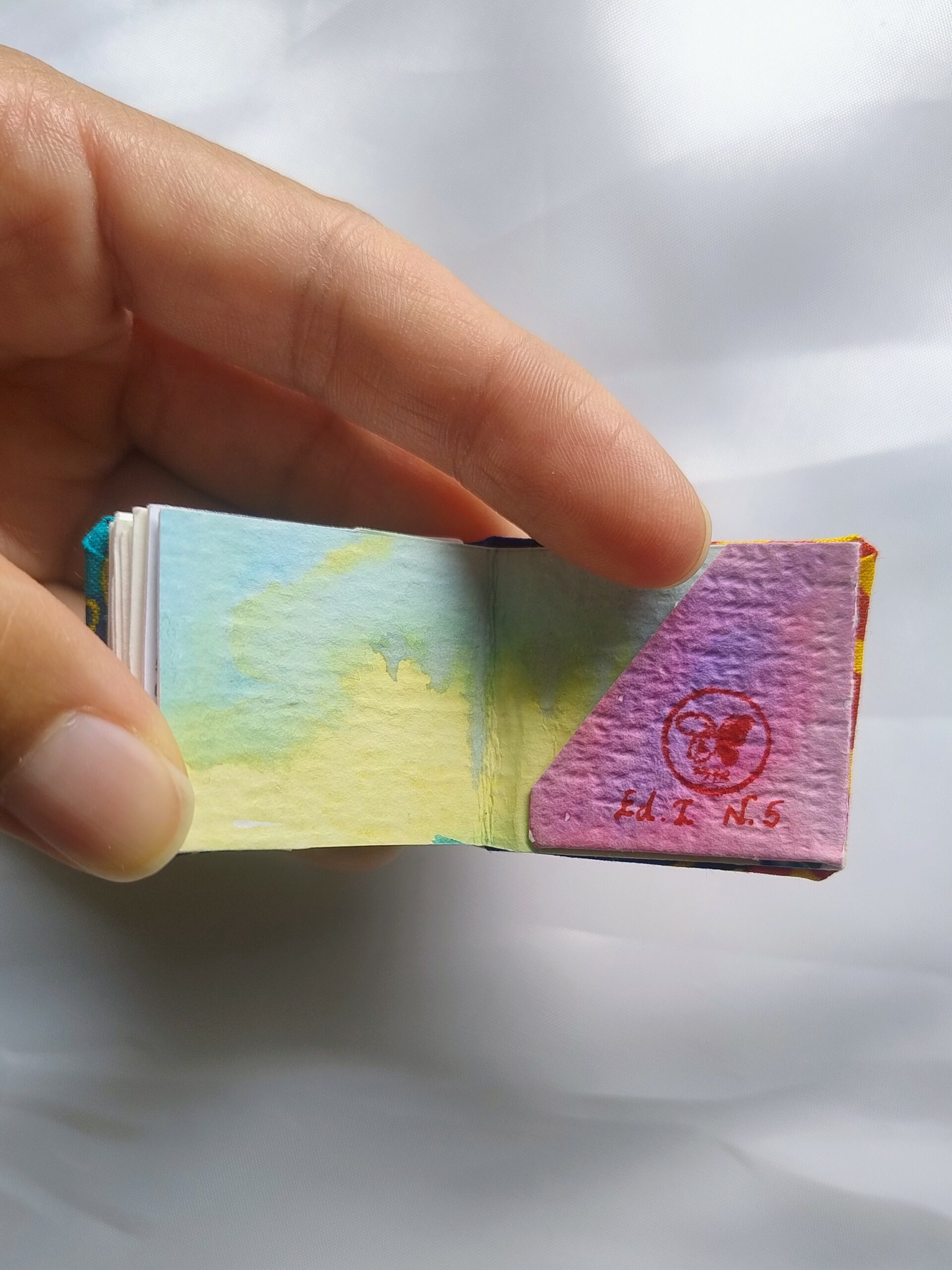 Mini sketchbook End pages and pocket