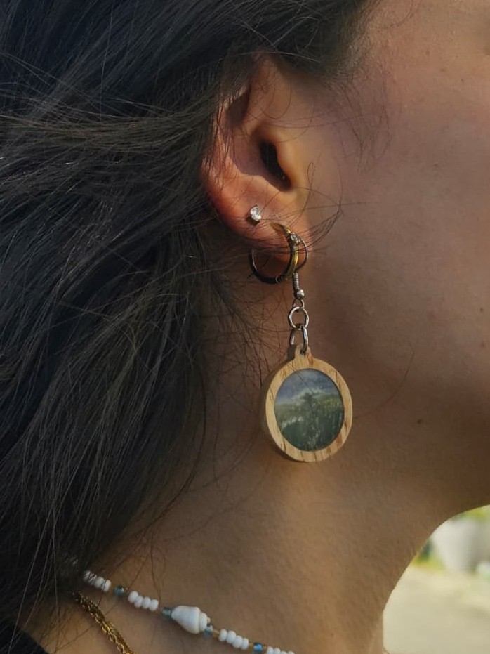 Original landscape as an earring